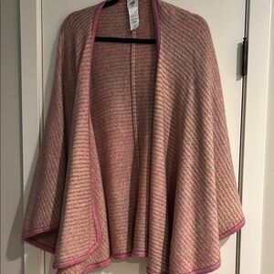 Cabi Pink and Beige Striped Shawl/Wrap NWOT